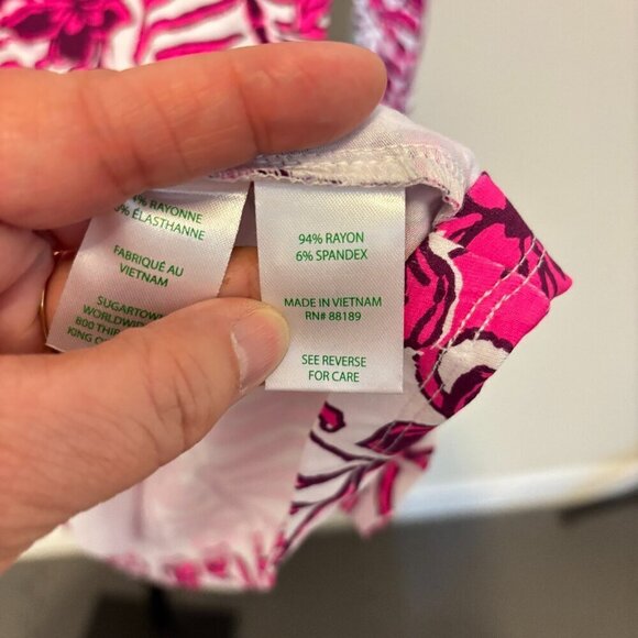 Lilly Pulitzer Anne Skirted Romper Dress Elderflower Blossom Pink Floral - Picture 13 of 16